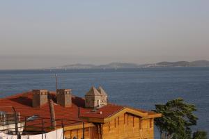 a building next to a large body of water at Galaxy Hotel Sultanahmet in Istanbul