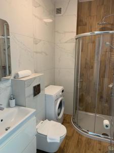 Bathroom sa Apartamenty Garbary 32 z klimatyzacja - air-conditioning