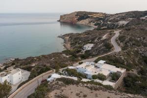 an aerial view of a house and the ocean at Summer Residence in Provatas