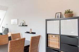 Kuchyň nebo kuchyňský kout v ubytování Ferienwohnung Strandnah