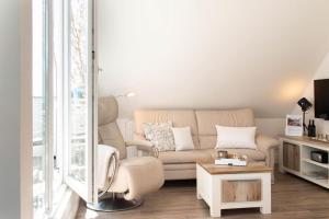 Posezení v ubytování Ferienwohnung Ausblick