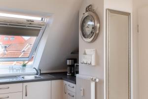 Kuchyň nebo kuchyňský kout v ubytování Ferienwohnung Ausblick