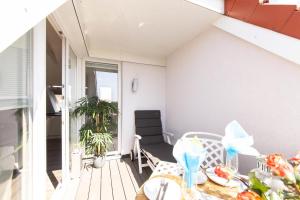Balkón nebo terasa v ubytování Ferienwohnung Ausblick