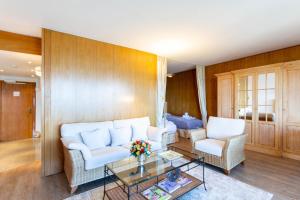 Posezení v ubytování Ferienwohnung Residenz App 809 - Timmendorfer Strand