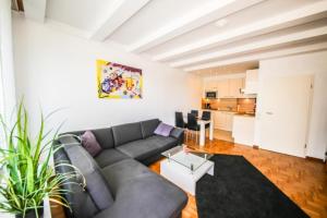 Posezení v ubytování Ferienwohnung Sandburg