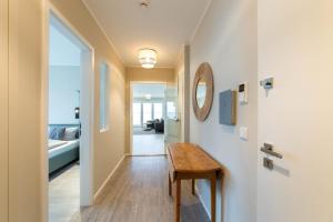 Postel nebo postele na pokoji v ubytování Ferienwohnung Beach 66 in Haffkrug