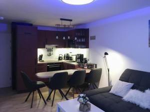 Kuchyň nebo kuchyňský kout v ubytování Ferienwohnung Strandbude 11 -Timmendorfer Strand