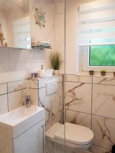 Koupelna v ubytování Ferienhaus Carl