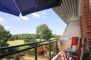 Balkón nebo terasa v ubytování Ferienwohnung Meeresstrand
