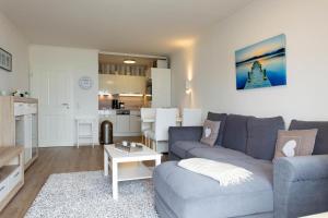 Kuchyň nebo kuchyňský kout v ubytování Ferienwohnung Muschelsucher