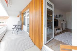 Kuchyň nebo kuchyňský kout v ubytování Ferienwohnung Muschelsucher