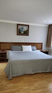 a bedroom with a large bed in a room at Hotel Don Simón in Toluca