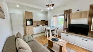Kuchyň nebo kuchyňský kout v ubytování Apartman Gorsky