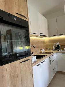 Kuchyň nebo kuchyňský kout v ubytování Apartman Gorsky