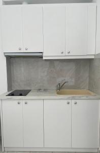 Kuchyň nebo kuchyňský kout v ubytování Joni Apartments