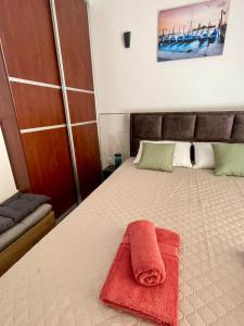 Postel nebo postele na pokoji v ubytování Apartment Rafailovici