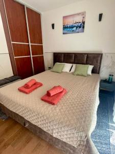 Postel nebo postele na pokoji v ubytování Apartment Rafailovici