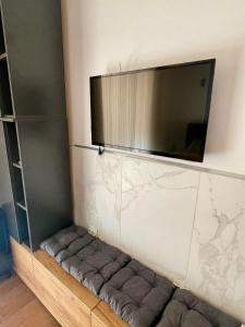 TV a/nebo společenská místnost v ubytování Apartment Rafailovici
