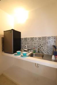 Kuchyň nebo kuchyňský kout v ubytování Hotel Mittoz Holbox