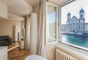 Prostor za sedenje u objektu Hotel des Balances