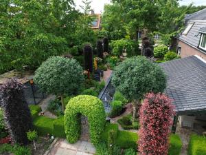 an aerial view of a garden with bushes and trees at Appartement Siebengewald in Siebengewald