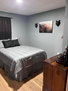 a bedroom with a bed and a dresser at The Eagles Nest in London +59 photos