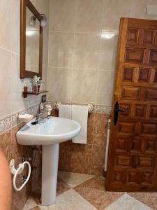 Koupelna v ubytování Hostal Moraima