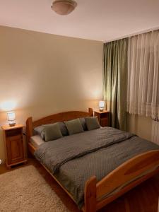 מיטה או מיטות בחדר ב-A2 apartment Nis - 80 m2 - City center