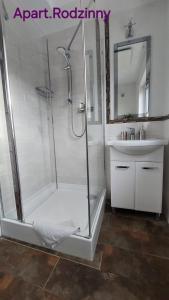 Kúpeľňa v ubytovaní Apartamenty u Rzepióra