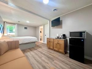 Kuchyň nebo kuchyňský kout v ubytování Star Gate Motel