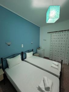 Galini Hotel Bed and Breakfast客房内的一张或多张床位