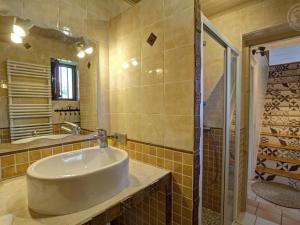 Un baño de Gîte avec piscine, cheminée, jardin, et animaux acceptés - FR-1-496-32 26 fotos más