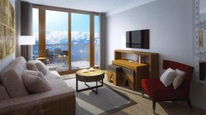 Телевизор и/или развлекательный центр в Appart'Hotel Prestige Odalys Eden