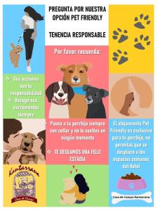 a poster detailing the different types of dog parasites at Kantarrana Casa de Campo in Jardin