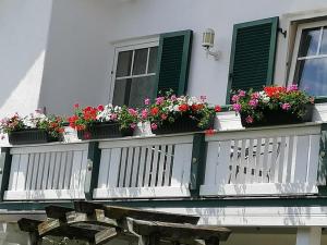 Μπαλκόνι ή βεράντα στο Großzügiges Wohnstudio mit Balkon und Badbenutzung