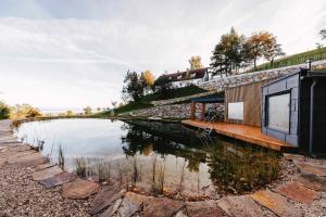 a house on the water with a view at Waldjuwel Mostviertel in Allhartsberg