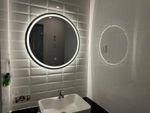 Koupelna v ubytování Hotel Arissa