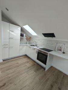 Η κουζίνα ή μικρή κουζίνα στο Möbilierte Dachgeschosswohnung