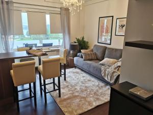 Χώρος καθιστικού στο Apartments Faak