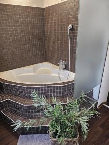 Ένα μπάνιο στο Apartments Faak