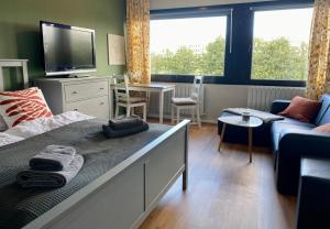 Posezení v ubytování Ferienwohnung Strandhafer