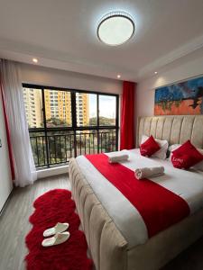 Ένα ή περισσότερα κρεβάτια σε δωμάτιο στο Casa Misa Alina Suites