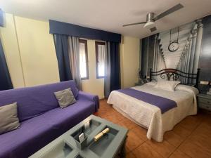 Posteľ alebo postele v izbe v ubytovaní Hotel Hospederia Zacatin