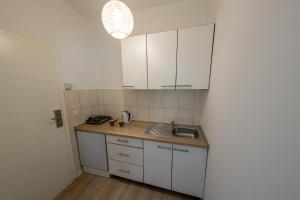 Kuchyň nebo kuchyňský kout v ubytování Kaldrma Guesthouse