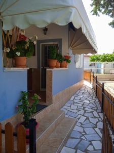 Balkón alebo terasa v ubytovaní Κυανή Ακτή - Agia Paraskevi