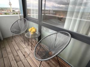 Μπαλκόνι ή βεράντα στο Apartement Förde Blick