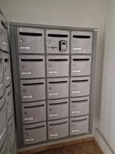 a bunch of filing cabinets in a room at Les sablettes front de Mer Tour Fernand pouillon provence plage in La Seyne-sur-Mer