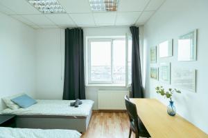 Postel nebo postele na pokoji v ubytování Hostel Metro Kabaty