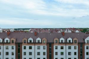 Nespecifikovaný výhled na destinaci Varšava nebo výhled na město při pohledu z hostelu