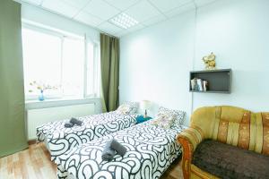 Postel nebo postele na pokoji v ubytování Hostel Metro Kabaty